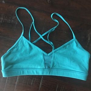 ALO YOGA goddess bra, size S, deep teal